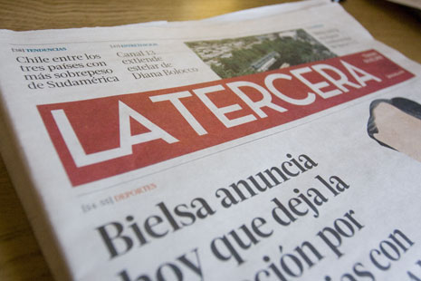 La Tercera newspaper on new press